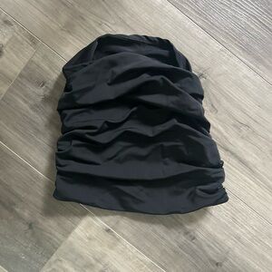 Black Ruched Tube Top